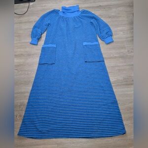 Vintage Mr. Robert Womans Size M Loungwear Robe Nightgown Blue Soft Warm